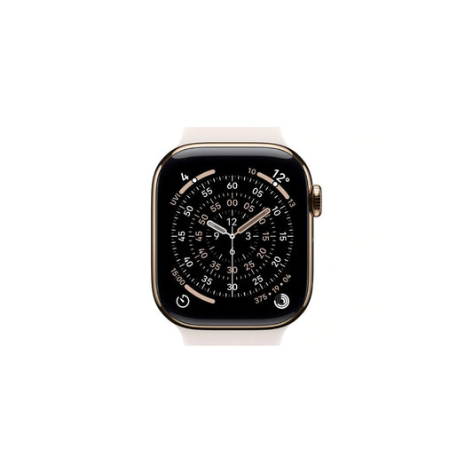 Apple Watch Series 11 GPS + Cellular 46mm Guld Titan Light Blush Sportband S/M