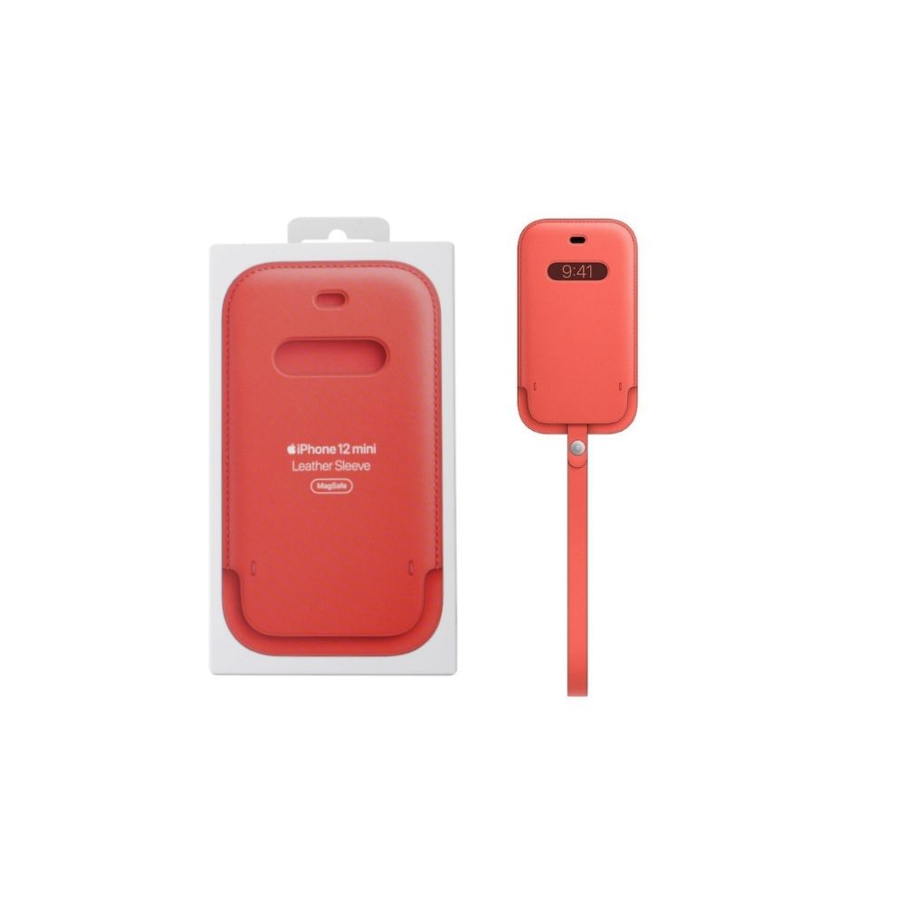 Apple Leather Sleeve MagSafe iPhone 12 mini Rosa citrus