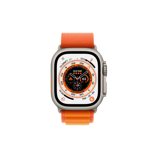 Apple Watch Ultra - GPS + Cellular - 49mm - Titanboett - Orange bergsloop L