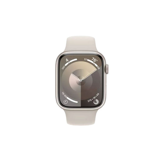 Apple Watch Series 9 - GPS - 45mm - Stjärnglans aluminiumboett - Stjärnglans Sportband M/L