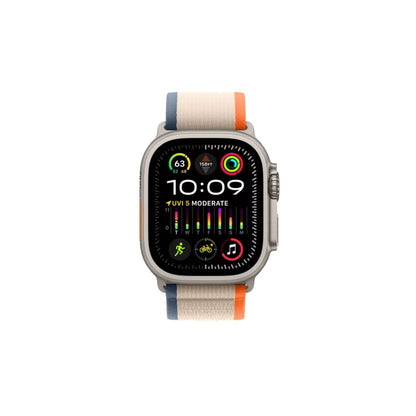 Apple Watch Ultra 2 - GPS + Cellular 49mm - Titanboett - Orange/Beige Terrängloop S/M