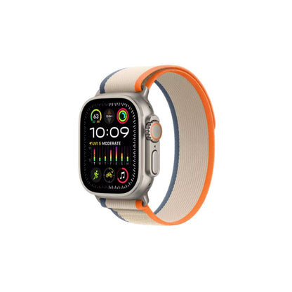 Apple Watch Ultra 2 - GPS + Cellular 49mm - Titanboett - Orange/Beige Terrängloop S/M