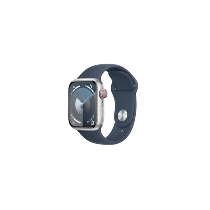 Apple Watch Series 9 - GPS + Cellular - 41mm - Silver Aluminiumboett - Stormblå Sportband M/L