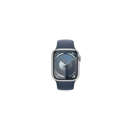 Apple Watch Series 9 - GPS + Cellular - 41mm - Silver Aluminiumboett - Stormblå Sportband M/L