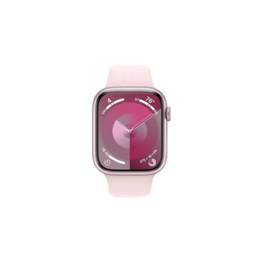 Apple Watch Series 9 - GPS - 41mm - Rosa aluminiumboett - Ljusrosa Sportband M/L