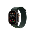 Apple Watch Ultra 2 - GPS + Cellular - 49mm - Svart Titanboett - Mörkgrön Bergsloop - L