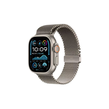 Apple Watch Ultra 2 - GPS + Cellular 49mm - Naturlig Titanboett - Naturlig Titan Milanesisk Loop M