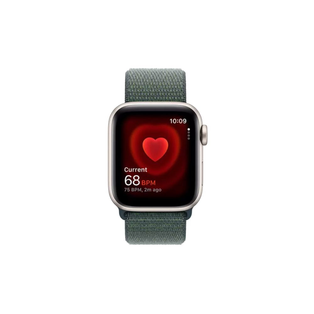 Apple Watch SE - GPS + Cellular - 40mm - Stjärnglans Aluminiumboett - Blågrön Sportloop