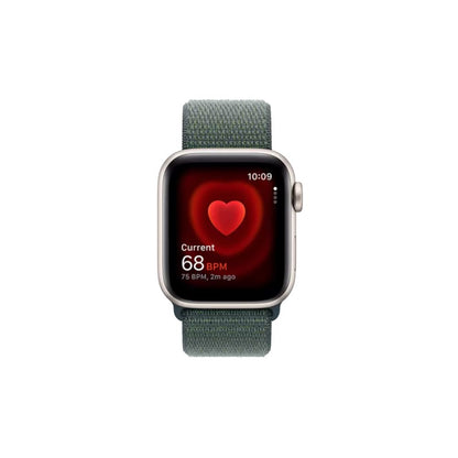 Apple Watch SE - GPS + Cellular - 40mm - Stjärnglans Aluminiumboett - Blågrön Sportloop