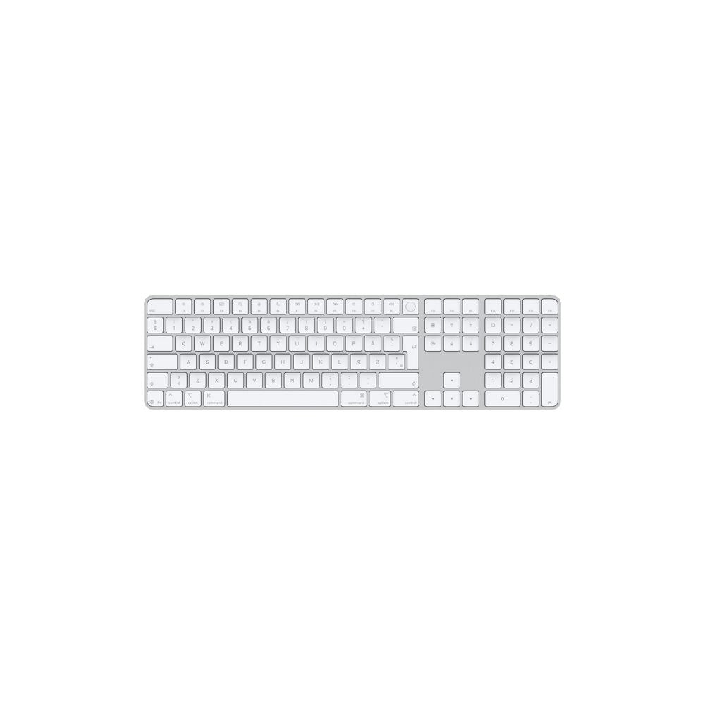 Magic Keyboard With Touch Id And Numeric Keypad For Mac Models With Apple Silicon Danish White Keys