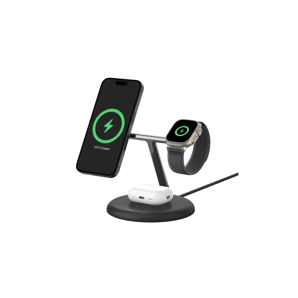 Belkin Pro 3 in 1 Trådlös Magnetisk Laddningsstand