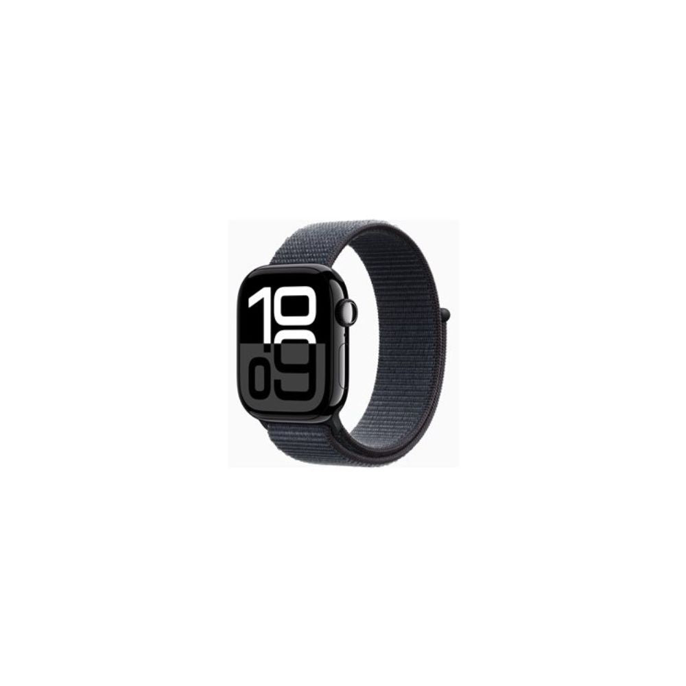 Apple Watch Series 10 - GPS + Cellular - 42mm - Svart Aluminiumboett - Svart Sportloop