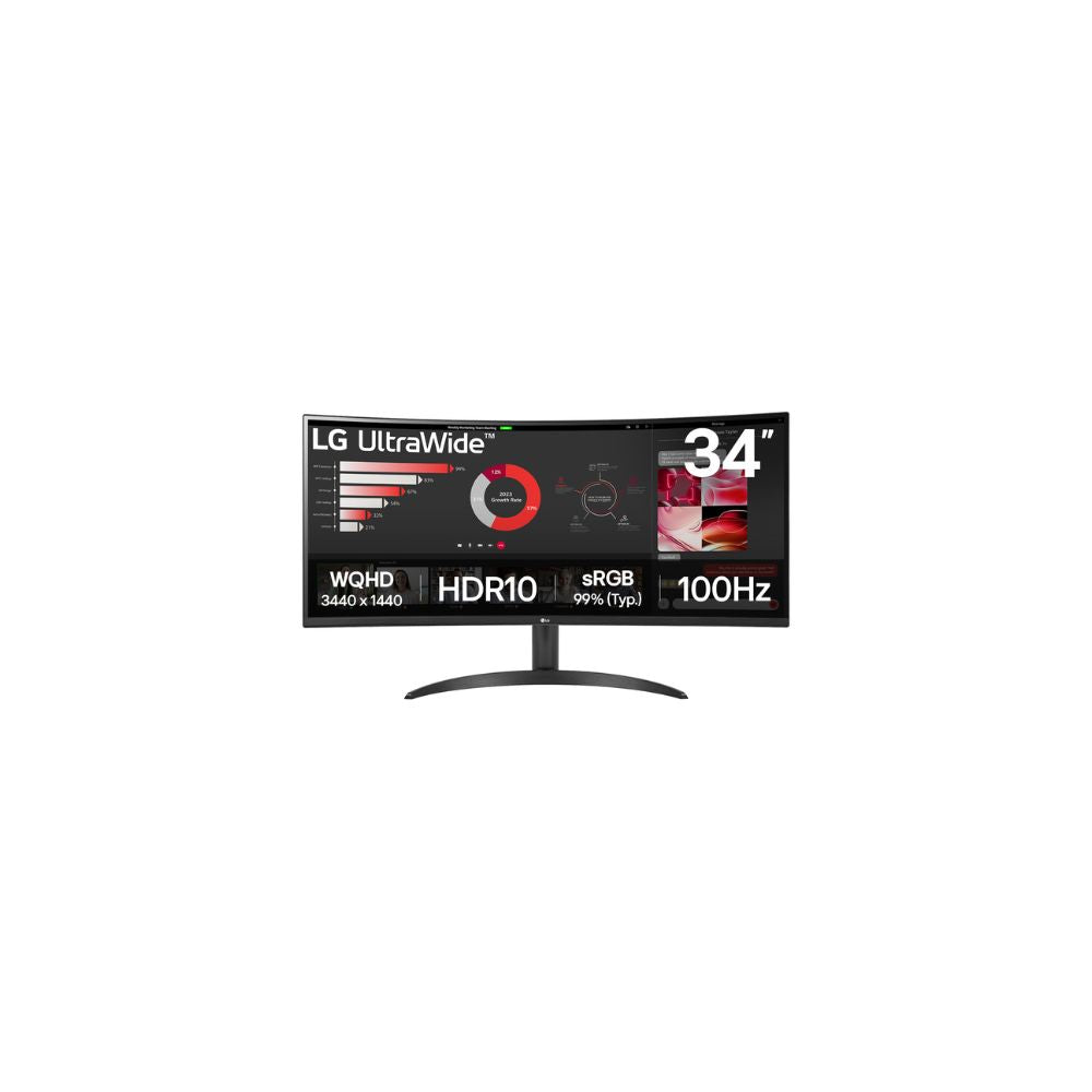 LG 34WR50QK-B 34" - Ultrawide - Böjd - 344x1440 - VA - 100Hz