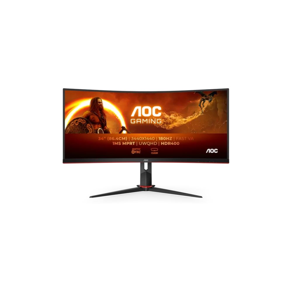 AOC Gaming CU34G2XP/BK 34" - Ultrawide - Böjd - 3440x1440 - VA - 180Hz