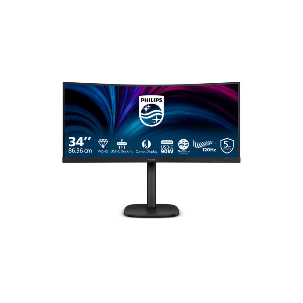 Philips 34B2U3600C 34" - Ultrawide - Böjd - 3440x1440 - VA - 120Hz