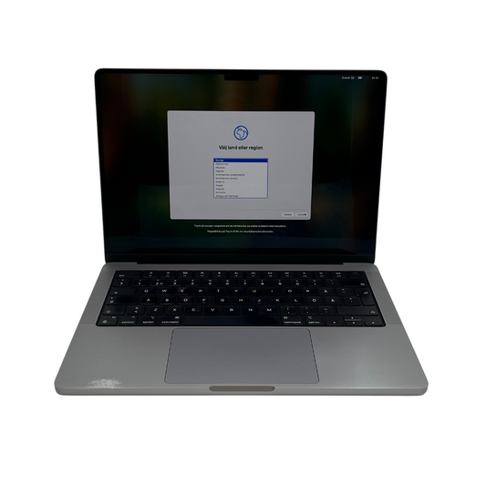 Begagnad MacBook Pro 14" 2021 - M1 Pro - 16GB - 512GB - Rymdgrå