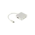 Deltaco Mini DP till DP DVI I HDMI adapter (Vit, 0,2 m)