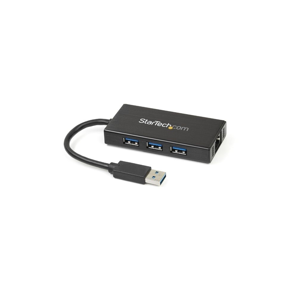 StarTech 3‑Port SuperSpeed USB 3.0 Mini Hub med strömknapp