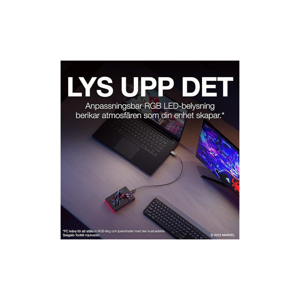 Seagate FireCuda Miles Morales Edition - 2TB Extern (Portabel) USB 3.2 Gen