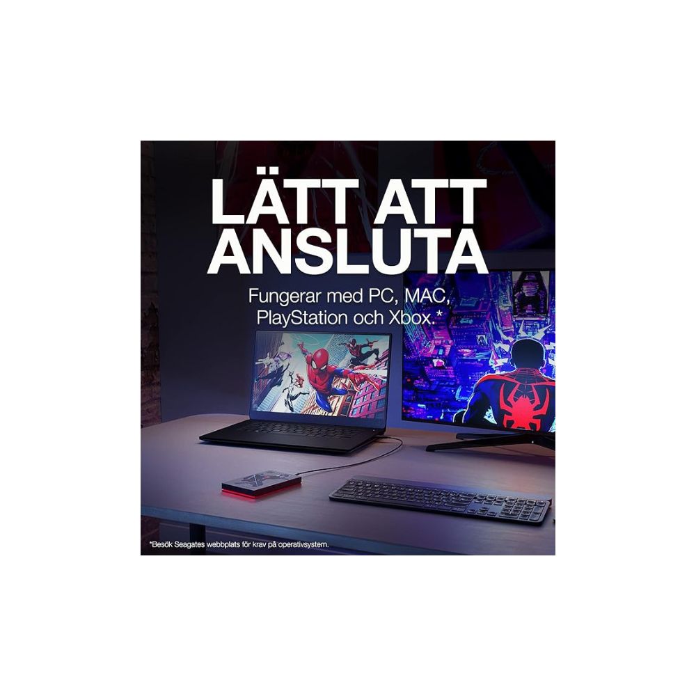 Seagate FireCuda Miles Morales Edition - 2TB Extern (Portabel) USB 3.2 Gen