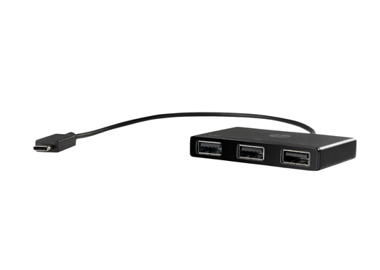 HP USB-C/USB-A Hubb 3 X Super Speed Usb 3.0 Skrivbordsmodell För Elite C640 G3 Chromebook Enterp