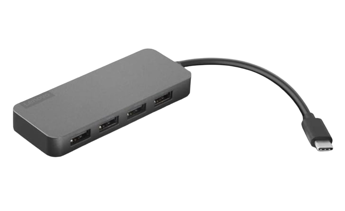 Lenovo Usb C To 4 Port Usb A Hub Hubb 4 X Super Speed Usb 3.0 + 1 X Usb C Skrivbordsmodell