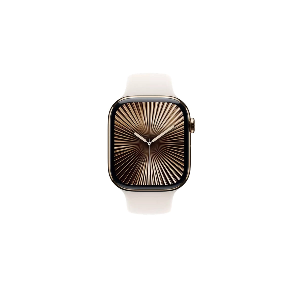 Apple Watch Series 10 - GPS + Cellular - 42mm - Guld Titanboett - Stjärnglans Sportband M/L