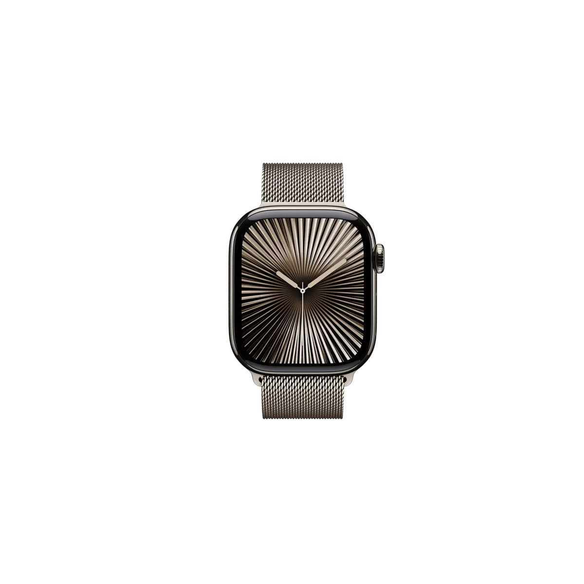 Apple Watch Series 10 - GPS + Cellular - 46mm - Naturlig Titanboett - Naturlig Milanesisk Loop S/M