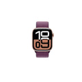 Outlet Apple Watch Series 10 - GPS - 42mm - Roséguld Aluminiumboett - Plommon Sportloop