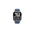 Apple Watch Series 10 - GPS - 42mm - Silver Aluminiumboett - Denim Sportband S/M
