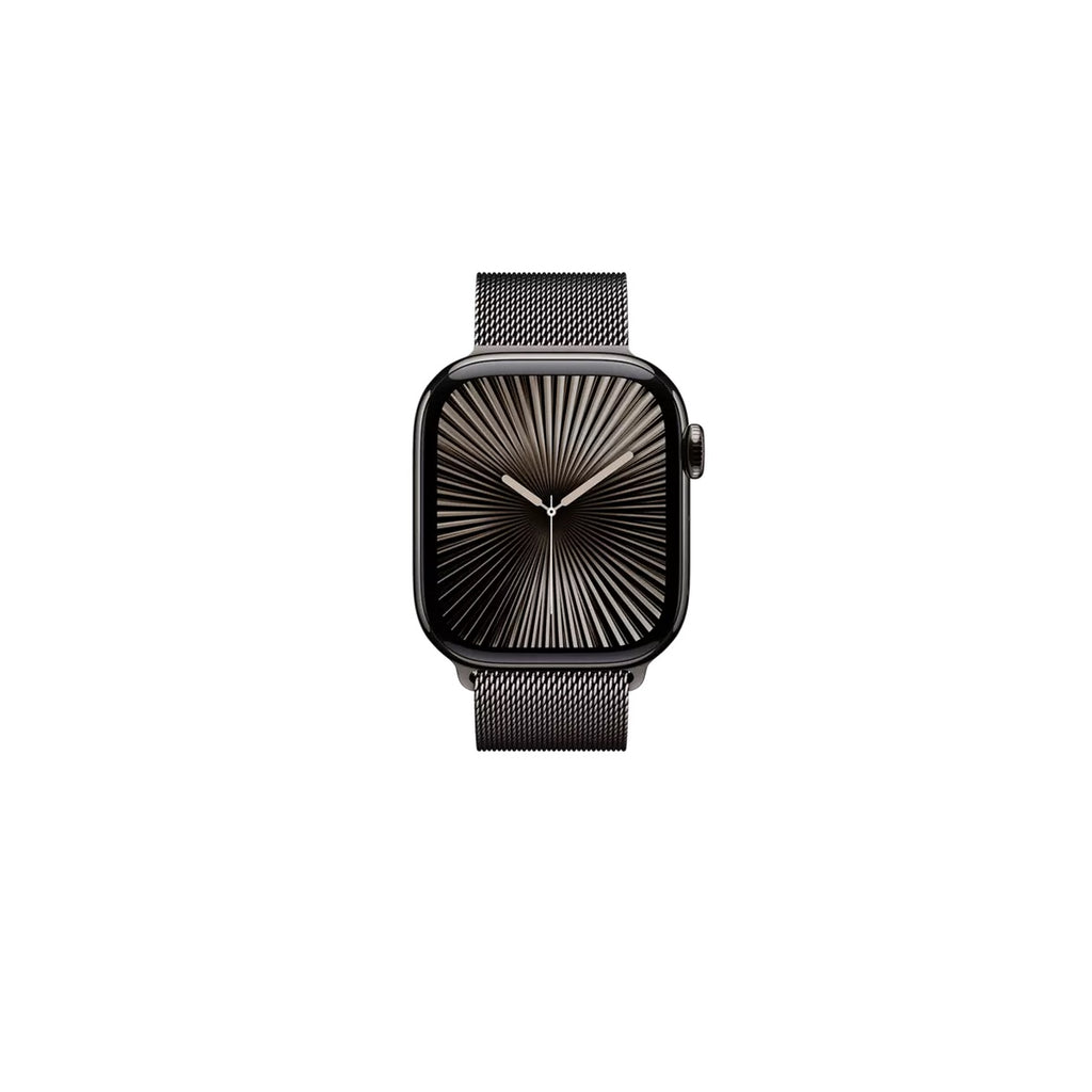 Apple Watch Series 10 - GPS + Cellular - 42mm - Skiffer Titanboett - Skiffer Milanesisk Loop