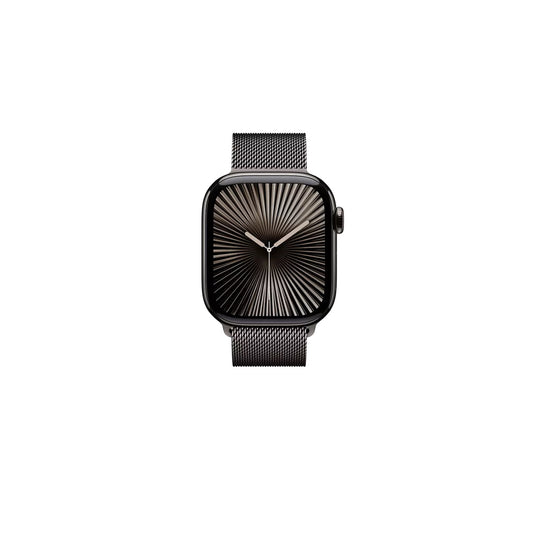 Apple Watch Series 10 - GPS + Cellular - 46mm - Skiffer Titanboett - Skiffer Milanesisk Loop M/L