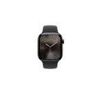 Apple Watch Series 10 - GPS + Cellular - 42mm - Skiffer Titanboett - Svart Sportband M/L