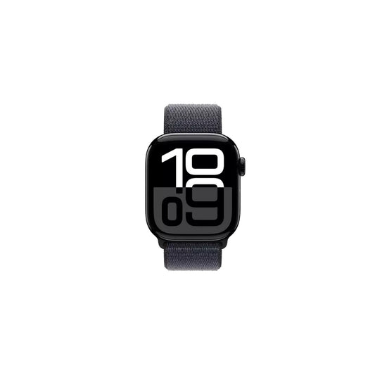 Apple Watch Series 10 - GPS + Cellular - 42mm - Svart Aluminiumboett - Svart Sportloop