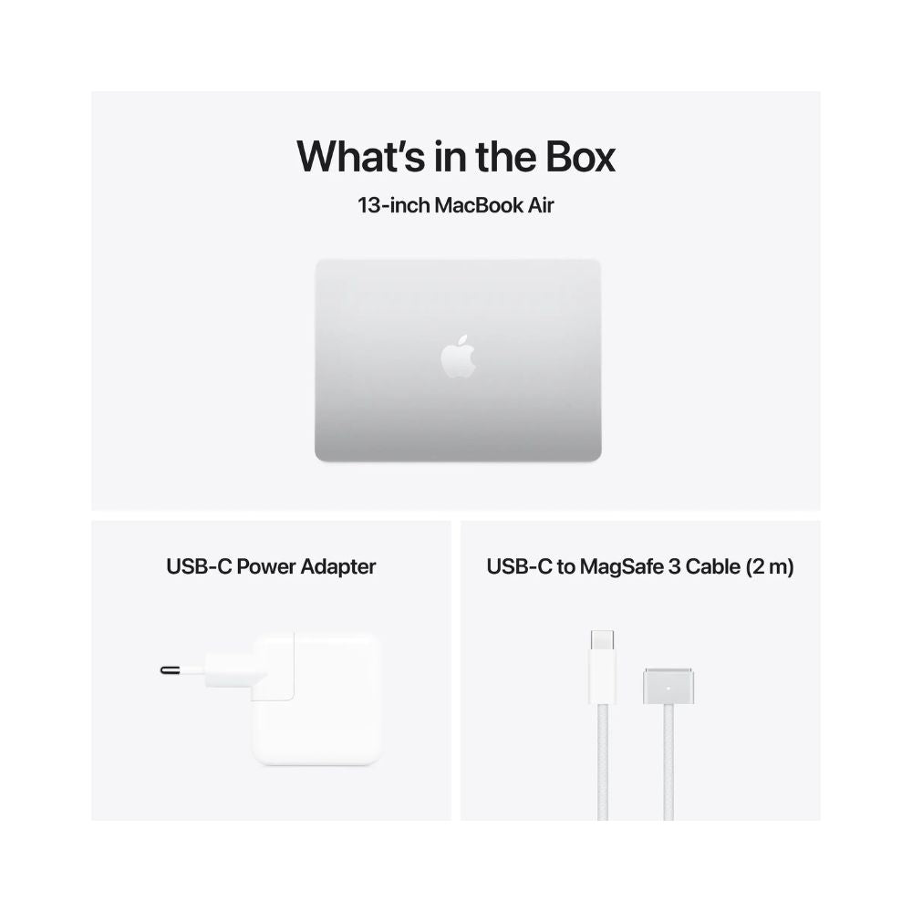 MacBook Air - 13,6" - M4 - 10-kärnig CPU & 10-kärnig GPU - 16GB RAM - 2TB SSD - Silver - 35W - US Keyboard