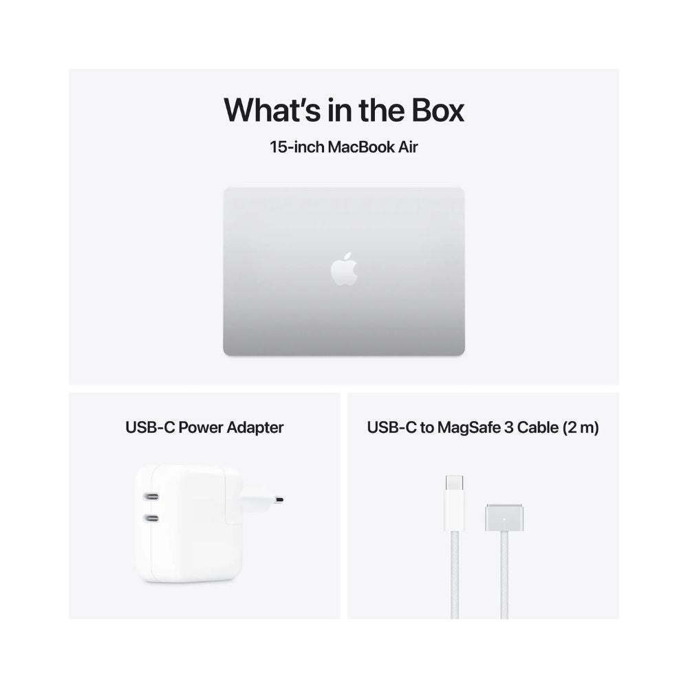 MacBook Air - 15,3" - M4 - 8-kärnig CPU & 10-kärnig GPU - 16GB RAM - 2TB SSD - Silver - 70W