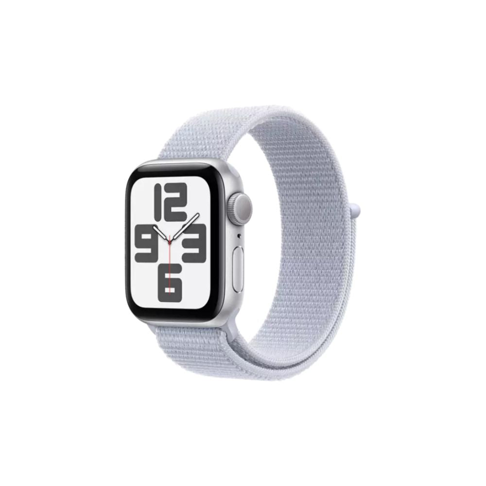 Apple Watch SE - GPS + Cellular - 44mm - Silver Aluminiumboett - Dimblå Sportloop