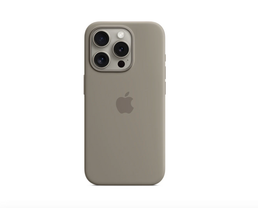 Apple Silikonskal med MagSafe till iPhone 15 Pro - Lera