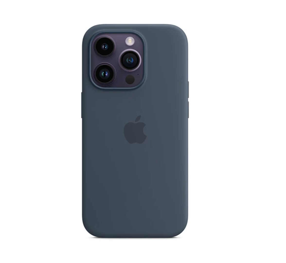 Apple Silikonskal med MagSafe till iPhone 15 Pro - Stormblå