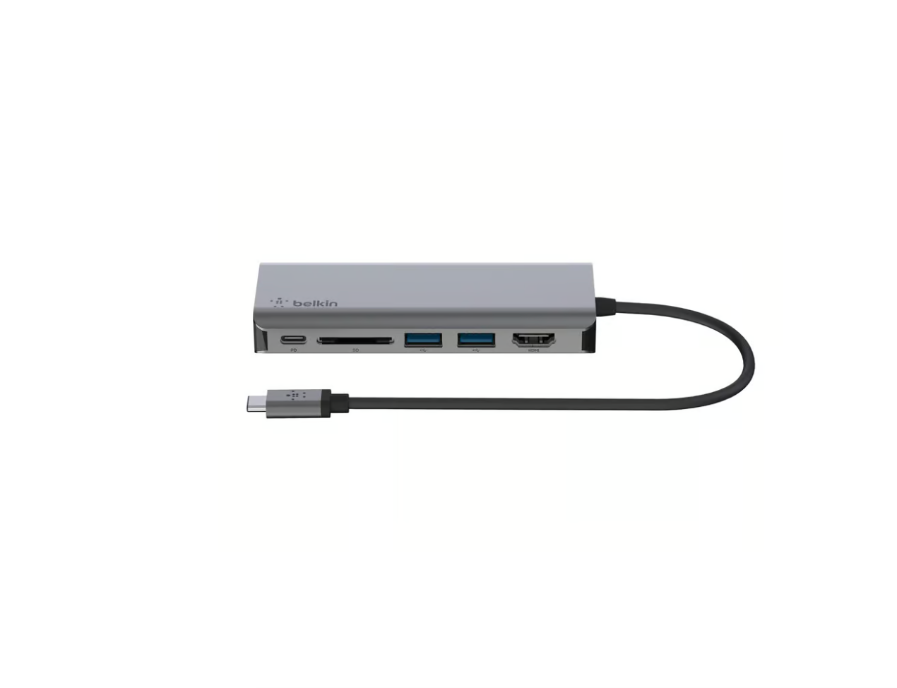 Belkin CONNECT - USB-C 6in1 Dockningsstation - USB-C, HDMI - Silver