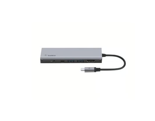 Belkin CONNECT - USB-C 7in1 Dockningsstation - USB-C, HDMI - Silver