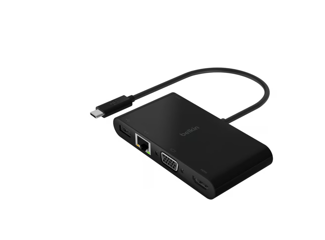 Belkin USB-C Dockningsstation - 100W - 1xUSB 3.0 - USB-C - Nätverk (RJ-45)