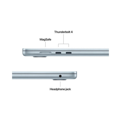MacBook Air - 15,3" - M4 - 10-kärnig CPU & 10-kärnig GPU - 32GB RAM - 2TB SSD - Himmelsblå - 70W - US Keyboard