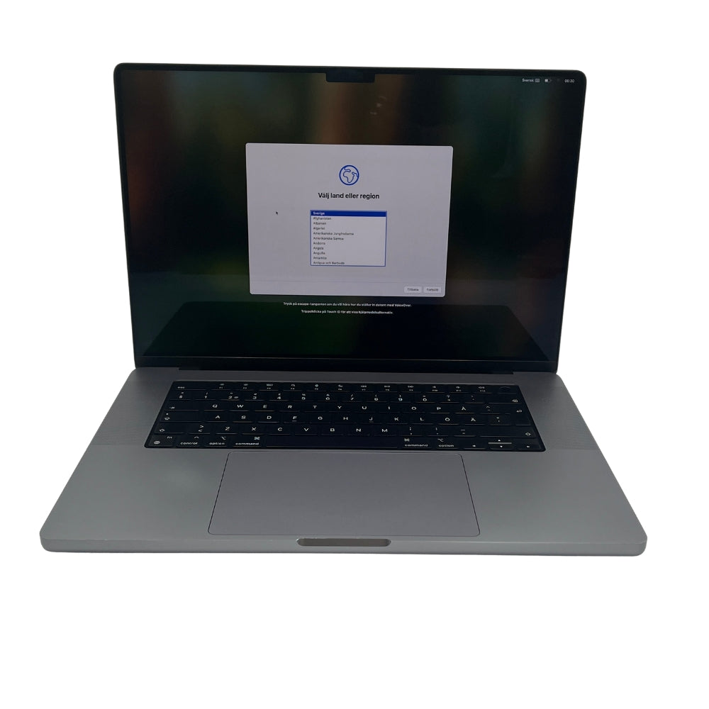 Begagnad MacBook Pro 16" 2021 - M1 Pro - 16GB - 512GB - Rymdgrå