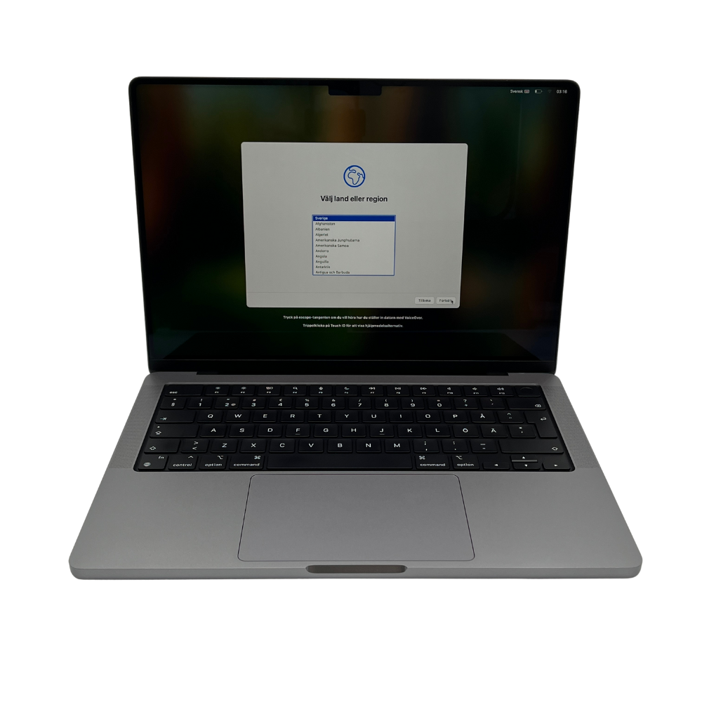 Begagnad MacBook Pro 14" 2021 - M1 Pro - 16GB - 512GB - Rymdgrå