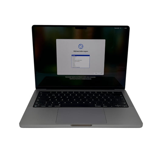Begagnad MacBook Pro 14" 2021 - M1 Pro - 16GB - 512GB - Rymdgrå