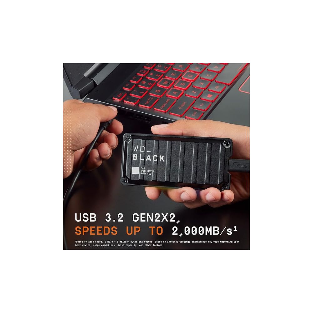 WD Black P40 GameDrive - 2TB - Portabel - USB 3.2