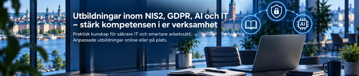 Utbildning inom NIS2, GDPR, AI och IT