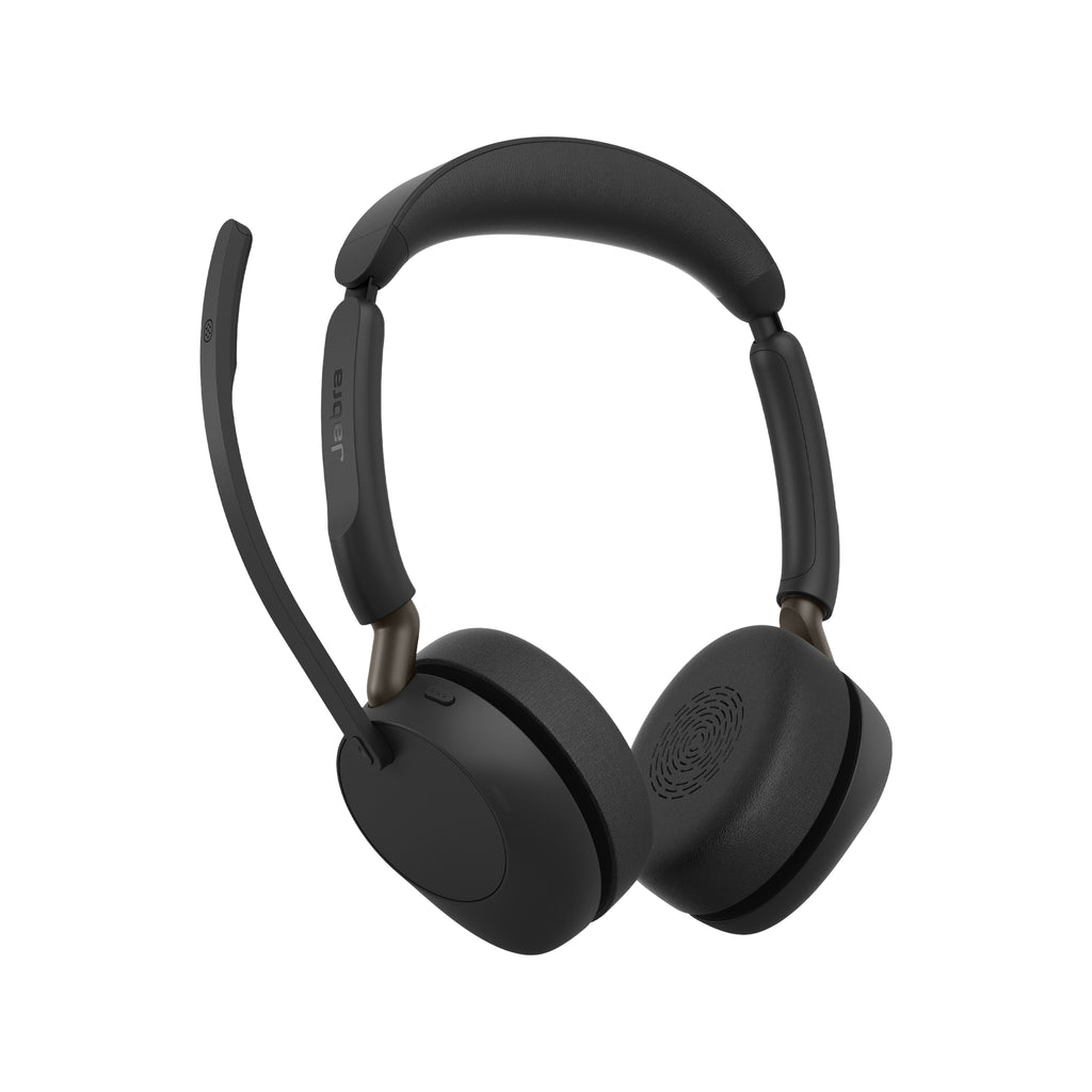 Jabra Evolve3 65 Stereo UC – med uppfälld mikrofon