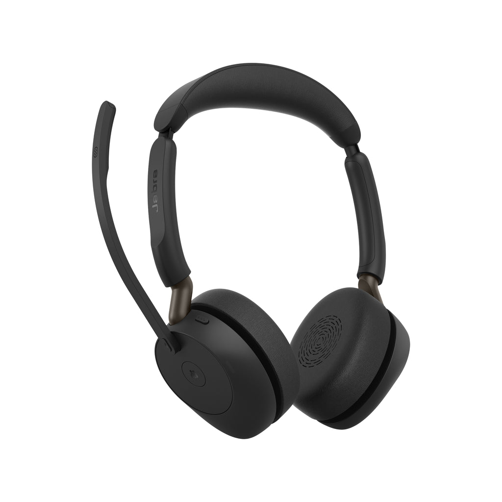 Jabra Evolve3 65 Stereo MS Teams – med uppfälld mikrofon